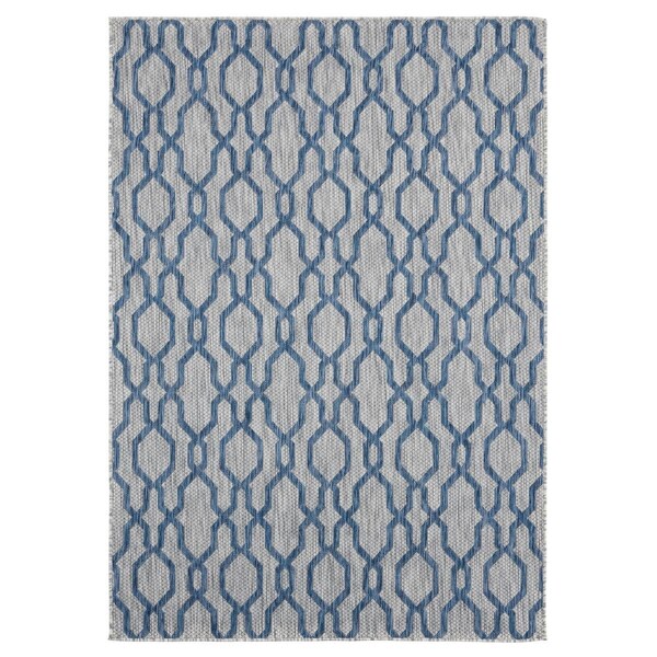 Manmade 7 ft. 10 in. x 10 ft. 6 in. Augusta Belle Mare Blue Rectangle Oversize Rug MA3090233 - main